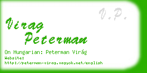 virag peterman business card