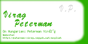 virag peterman business card